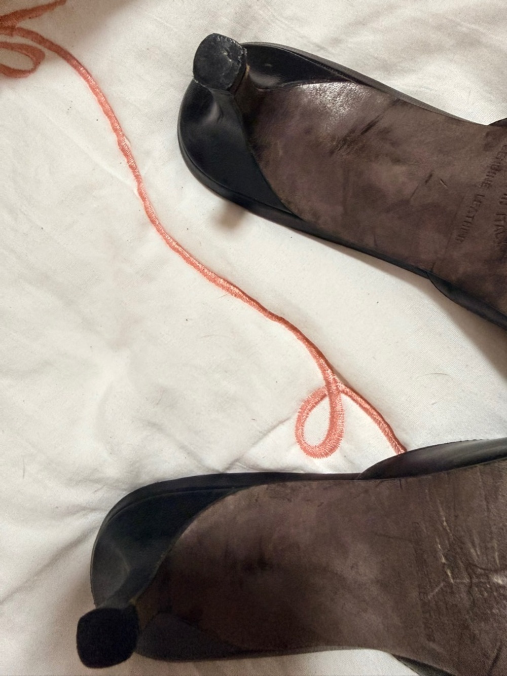 Banana Republic Black Pointed Slip-On Mule Heels - Picture 3 of 5